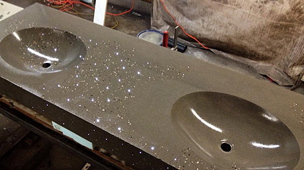 How To Install Fiber Optics In Concrete Countertops