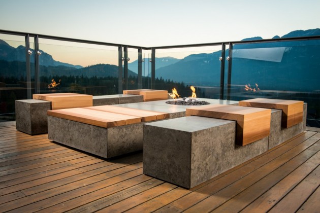 Concrete Benches by Sticks + Stones Furniture in BC Canada