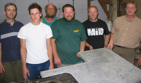 students at the first Concrete Countertop Institute training class