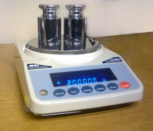 calibration weights on scale