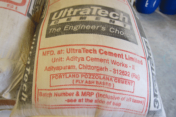 Ultratech brand portland cement in India