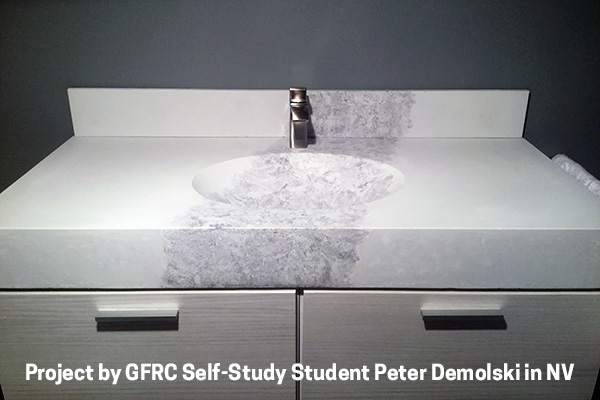 GFRC integral concrete sink by Peter Demolski
