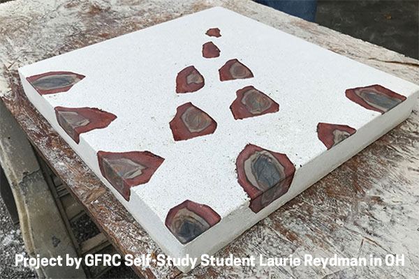 GFRC concrete table top by Laurie Reydman