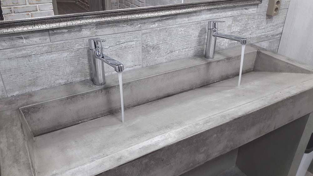 double concrete ramp sink by Salben Group in Kazakhstan