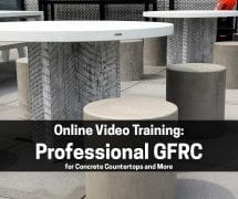 Professional GFRC for Concrete Countertops - Online Video Training