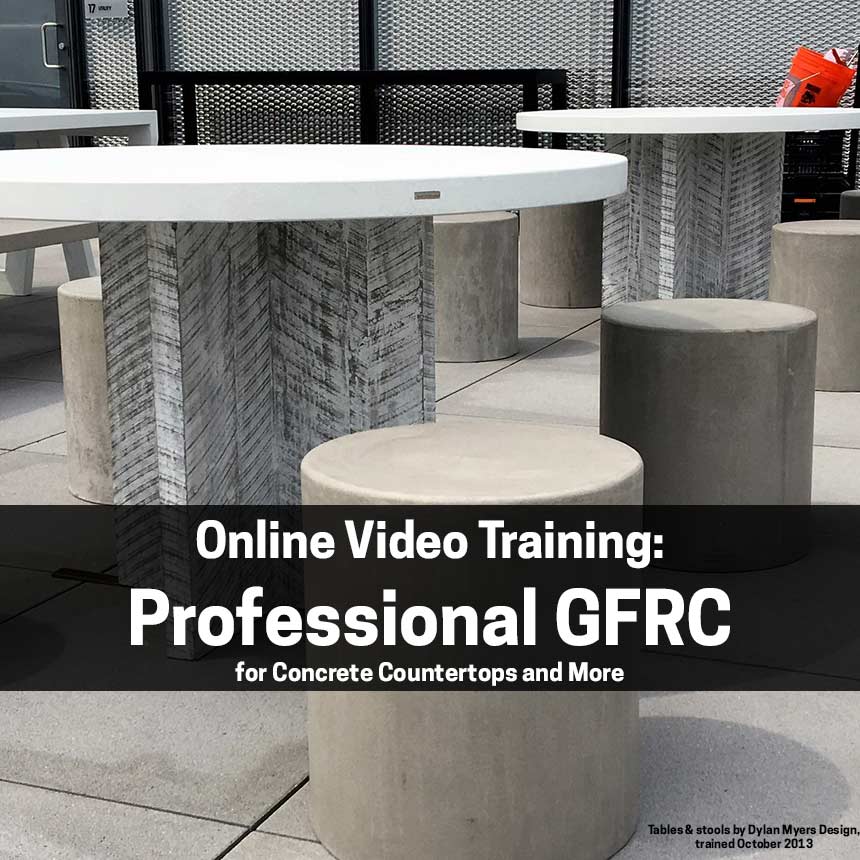 how to make GFRC concrete countertops online training