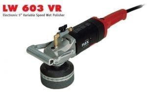 Flex LW 630 VR electric polisher for concrete countertops