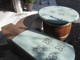 A Custom Concrete Bench and Table Top are a Hit at a Restaurant