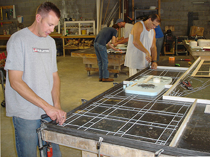 Steel reinforcing for concrete countertops