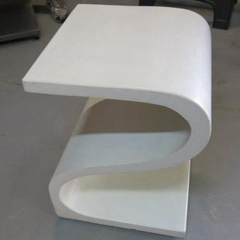 curved S concrete stool chair by Future Concrete Designs