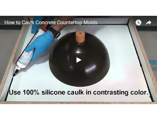 How To Caulk Concrete Countertop Molds or Forms