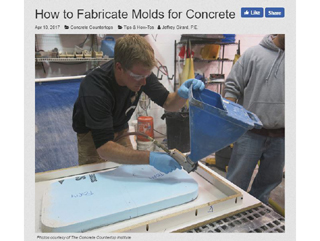 Making the Mold – Forming Concrete Countertops and Elements