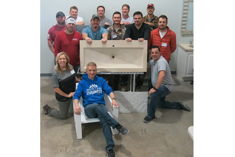 students in Ultimate Creative Concrete Countertop Training