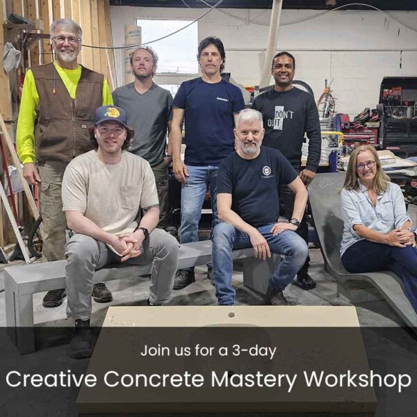 creative concrete mastery workshop 3 days hands on training
