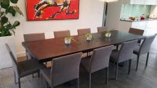 large concrete dining table dark gray