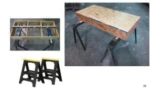 various styles of sawhorses