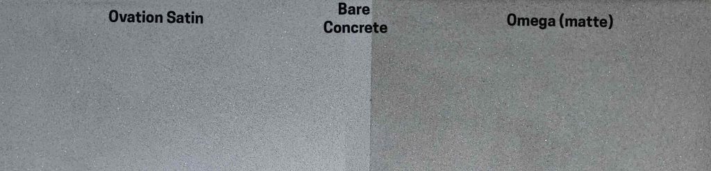 Omega vs Ovation concrete countertop sealer color enhancement