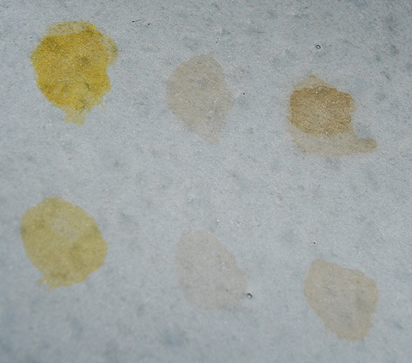 mustard stains on concrete countertop
