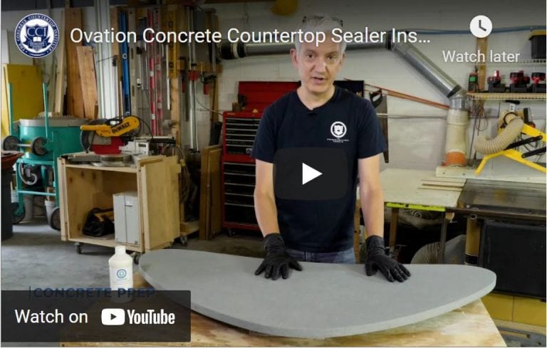 Instructions for How to Apply Ovation DIY Concrete Countertop Sealer