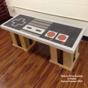 concrete table Nintendo Brian Buckley Alaska