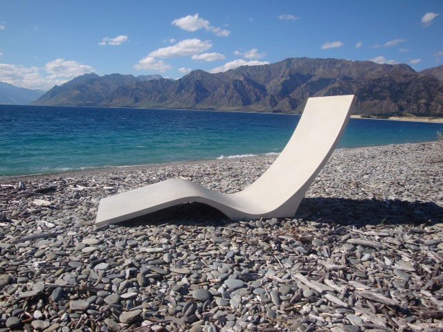 concrete lounge chair by Blair Martin New Zealand
