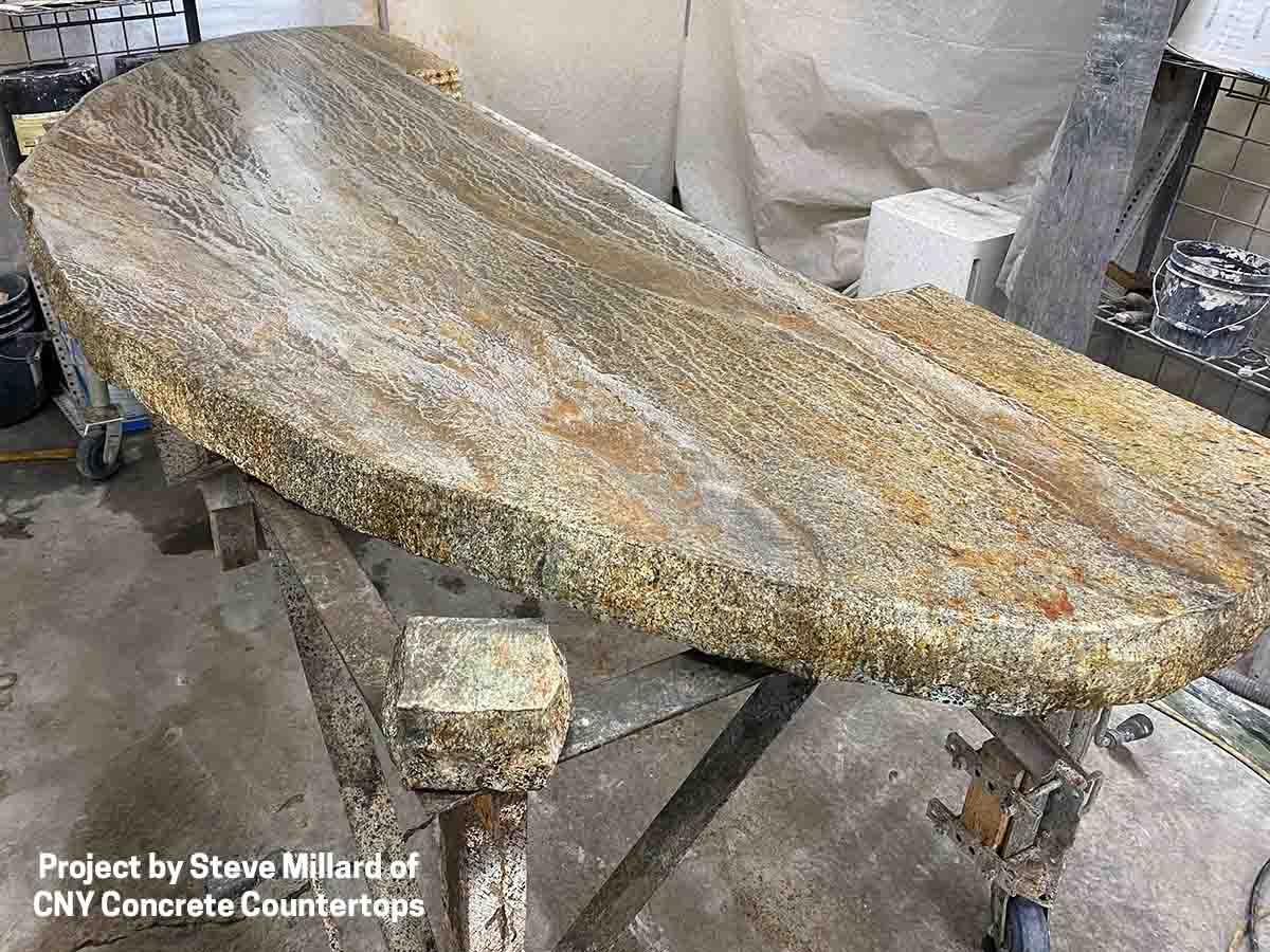 granite look concrete countertop Steve Millard CNY