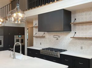 concrete stove hood vent by Diamond Finish Concrete in British Columbia