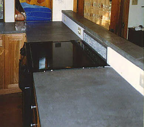 Jeff Girard first concrete countertop for a customer