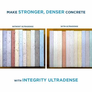 before after UltraDense defoamer in concrete countertop mix