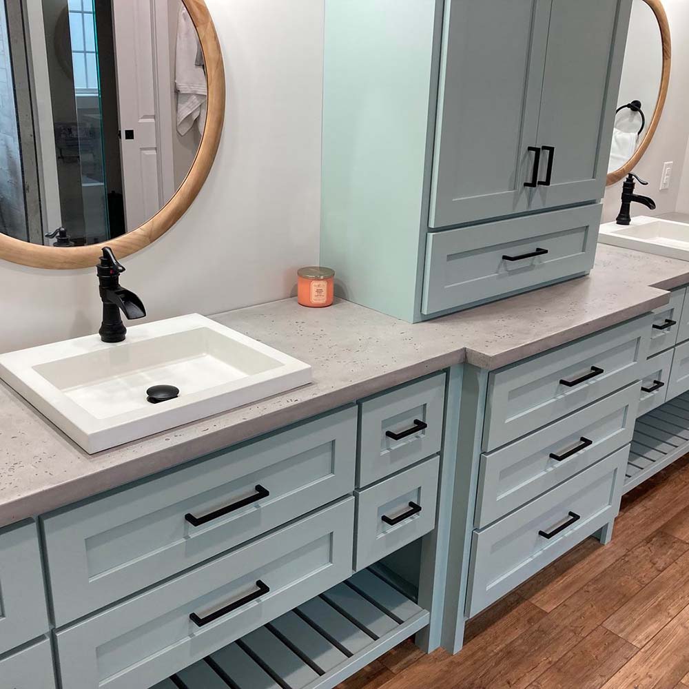 custom-concrete-countertop-bathroom-vanity-blue-cabinets