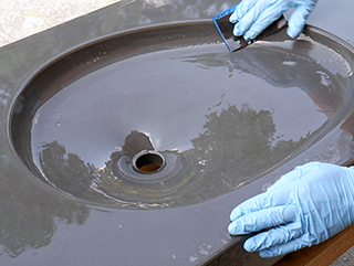 What kind of finish do you put on a concrete countertop?