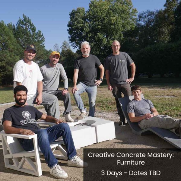 Creative Concrete Mastery: Furniture - Dates TBD