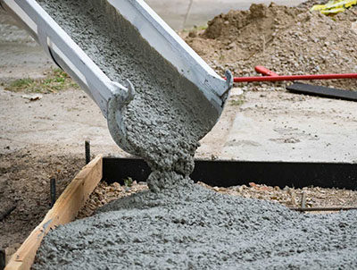 pouring conventional concrete